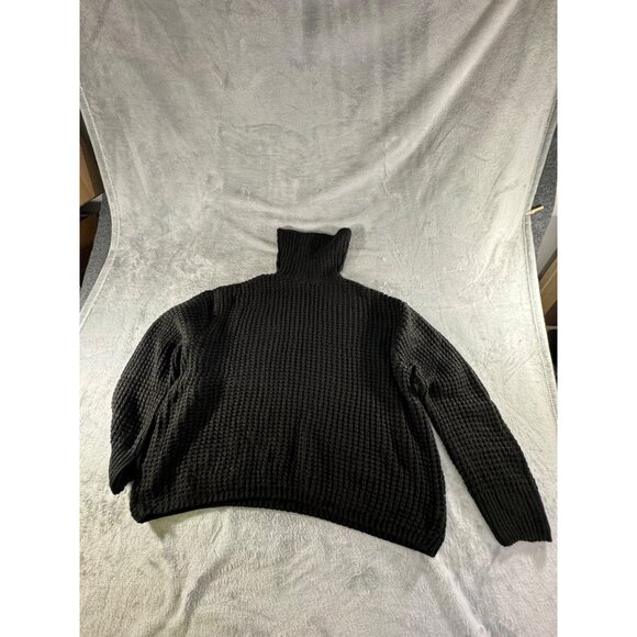 Falls Creek Sweater Women's 2X Chunky Knit Turtleneck Black Warm Winter Pullover - Picture 15 of 16